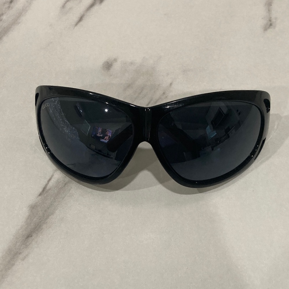 Women's Black Wrap Sunglasses - Unbranded